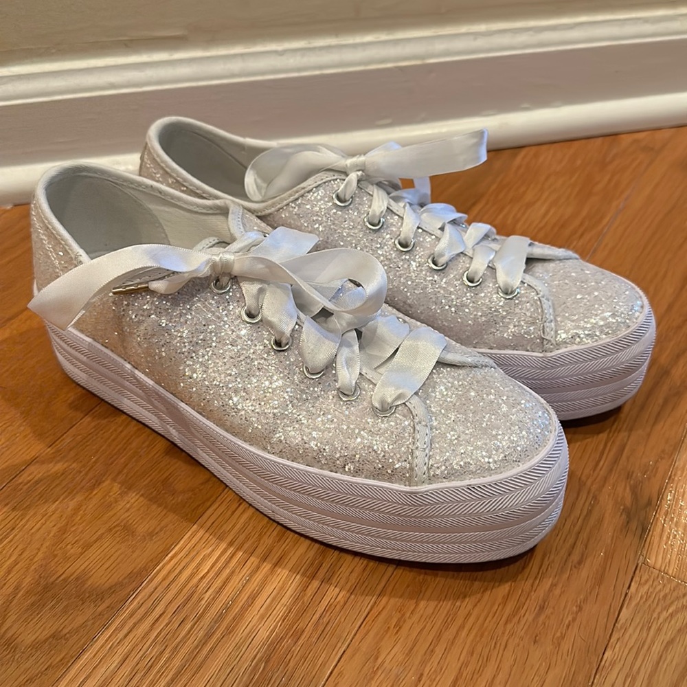 Kate Spade Glitter Platform Keds Sneakers